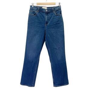 Abercrombie 90s Straight Ultra High Rise Jeans Dark Wash Size 29 | 8 Extra Short